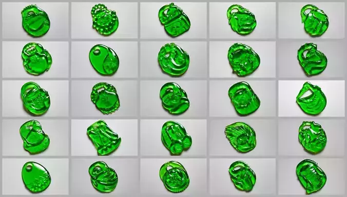 25 Jade Zombie Amulet  Kung Fu-Panda Inspired Collectibles