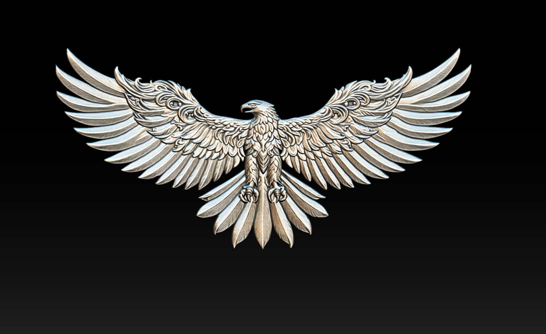 Eagle Pendant jewelry 3D print model_6