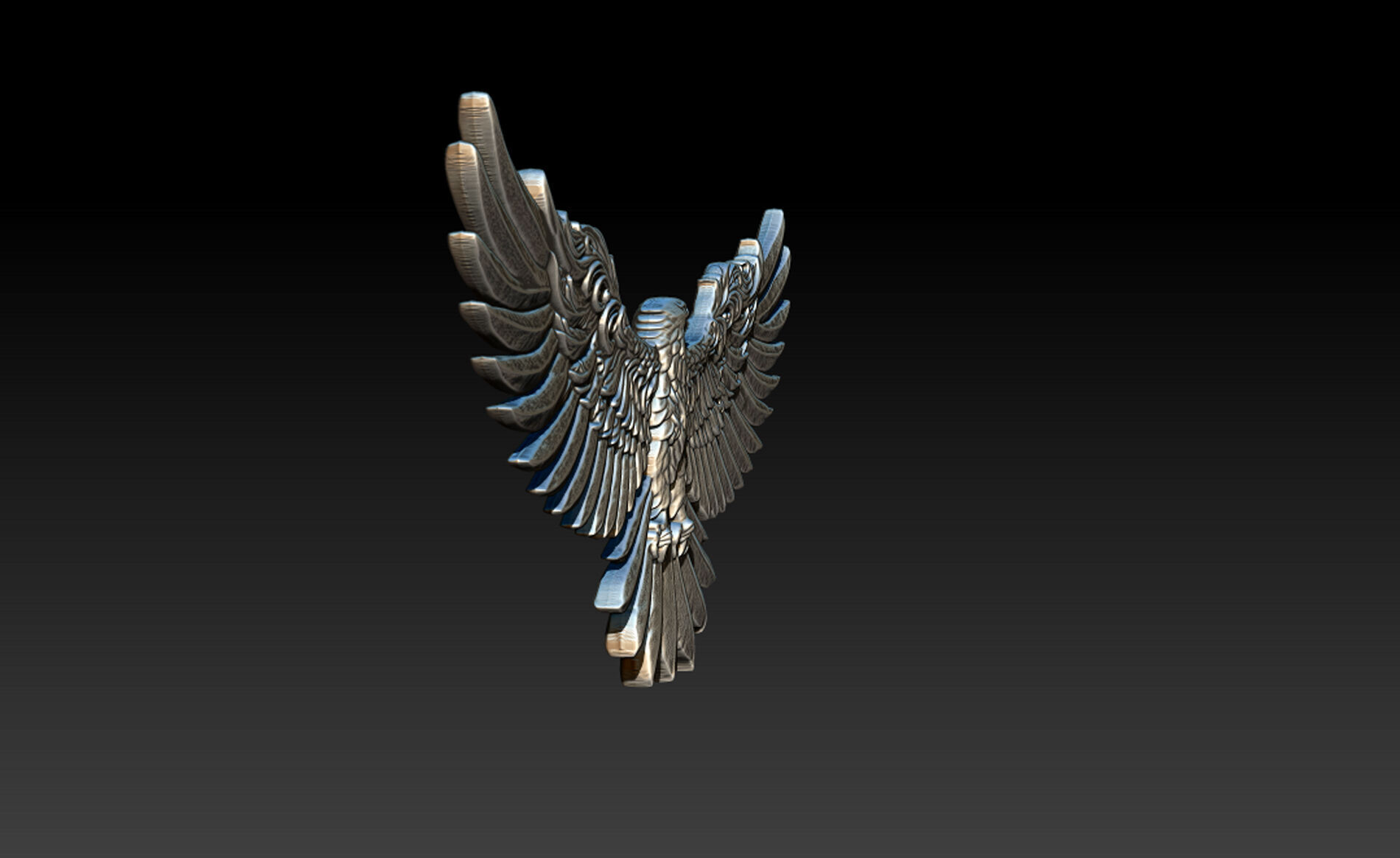 Eagle Pendant jewelry 3D print model_12