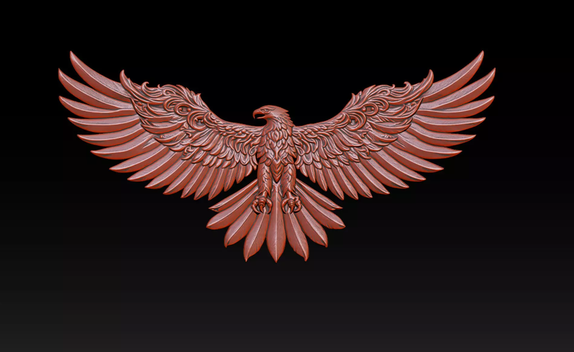 Eagle Pendant jewelry 3D print model_0