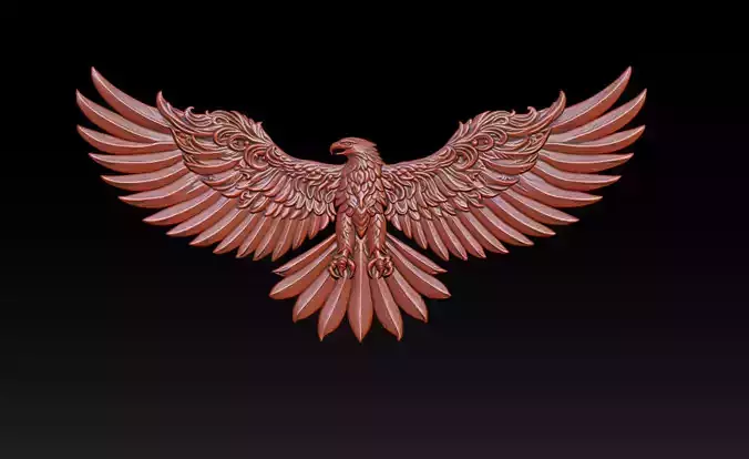 Eagle Pendant jewelry 3D print model