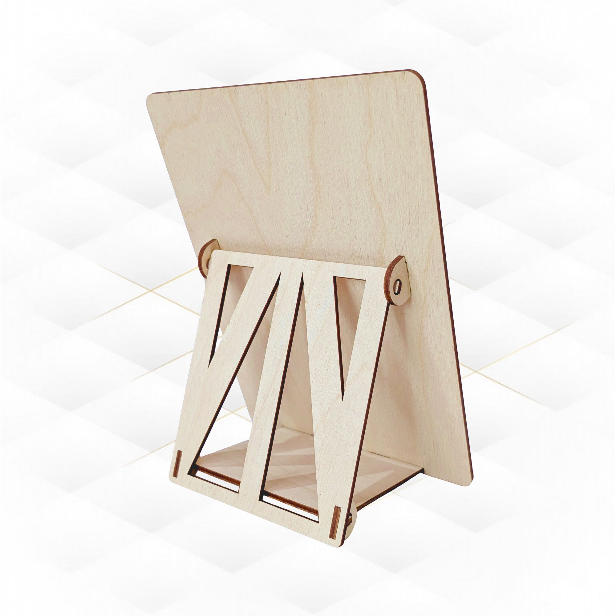 Picture Frame Folding 4x6 photo holder laser cutting design 3D print model_3