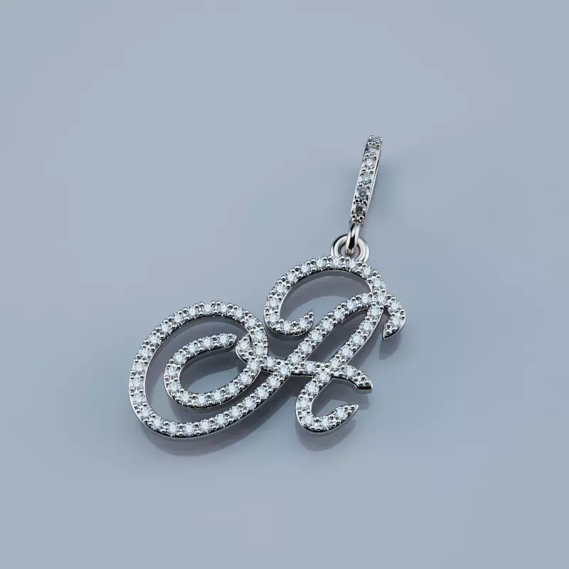 Pendant Alphabet A 3D print model 3D print model_0