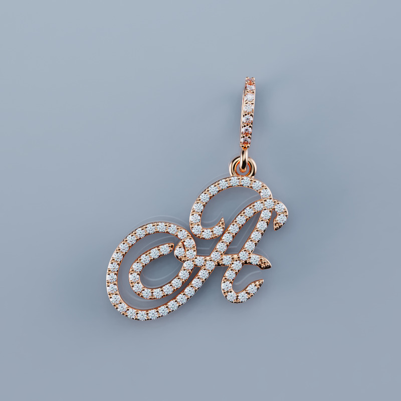 Pendant Alphabet A 3D print model 3D print model_3