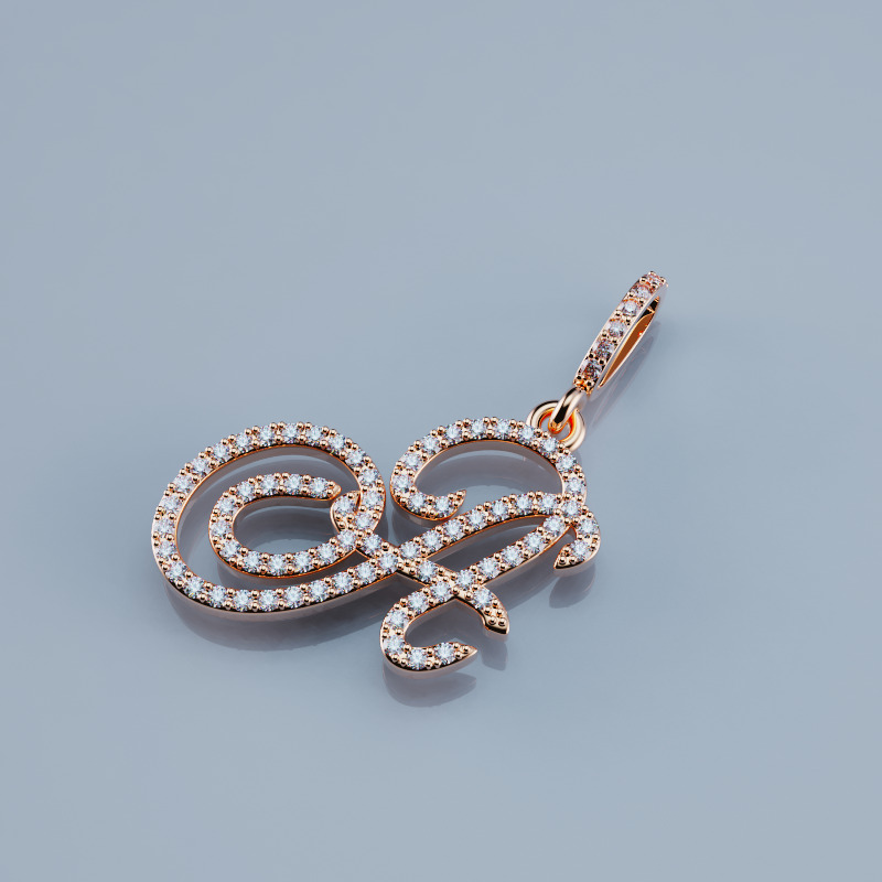 Pendant Alphabet A 3D print model 3D print model_1