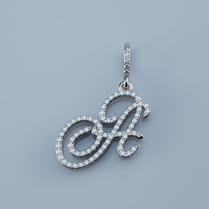 Pendant Alphabet A 3D print model 3D print model_2