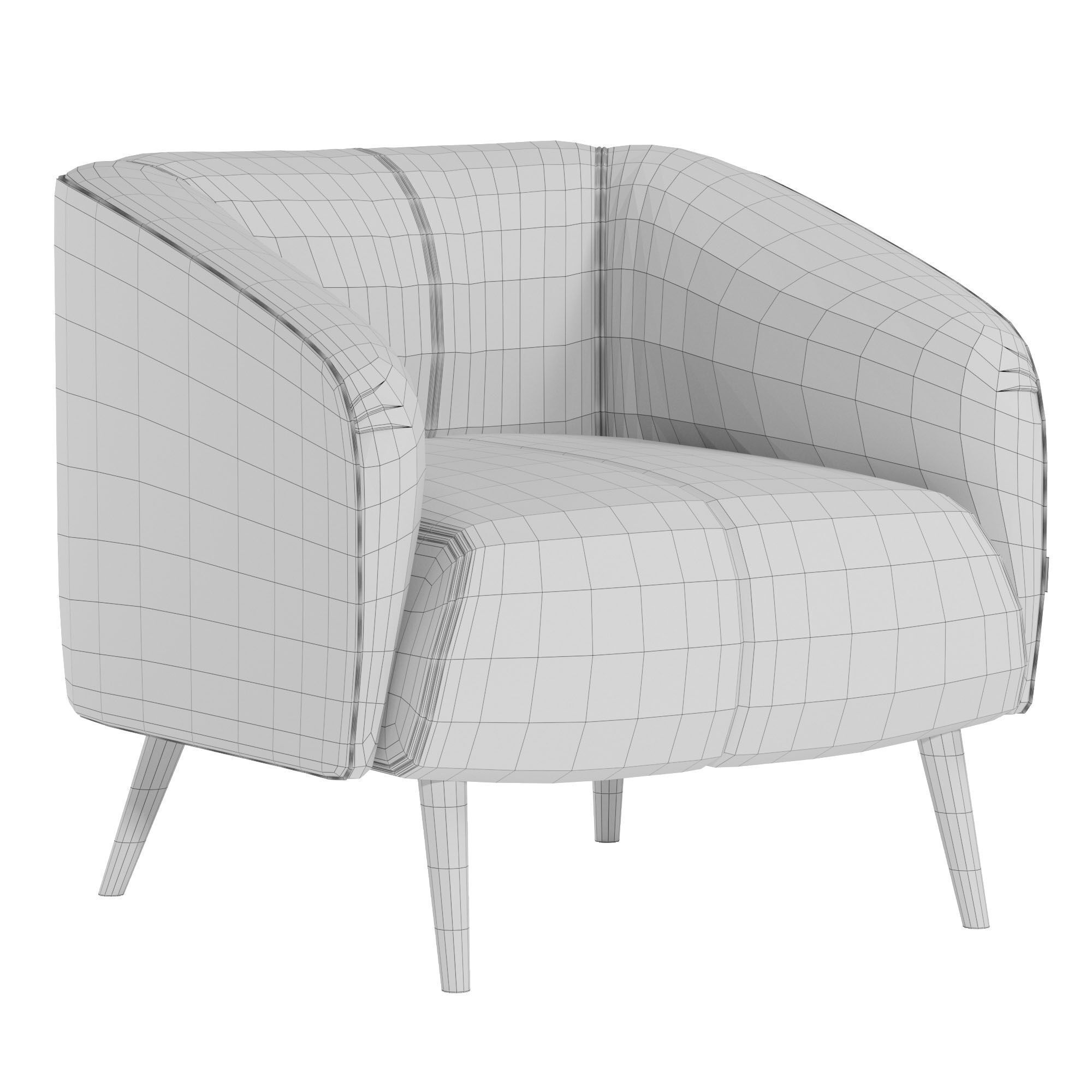 Amalfi Armchair 3D model_4
