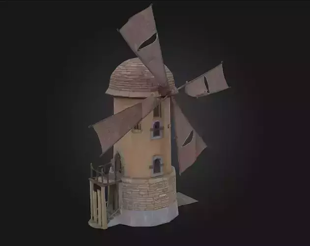 Windmill Structure  Classic Design for Historical and Fantasy 