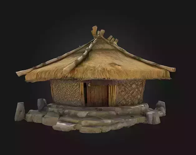 Thatch Roof Cottage Cozy Charm of Countryside Living 3D model