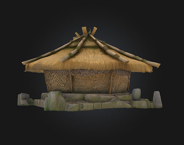 Thatch Roof Cottage  Cozy Charm of Countryside Living 3D model 3