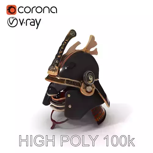 Samurai Helmet D Model Pack