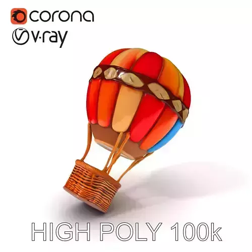 Colorful Hot Air Balloon Model Pack