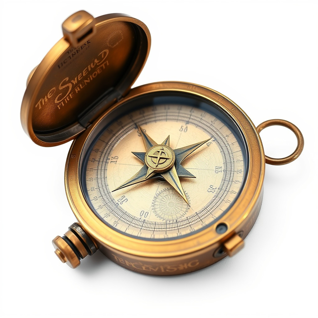 Vintage Brass Compass D Model Pack Low-poly 3D model_4