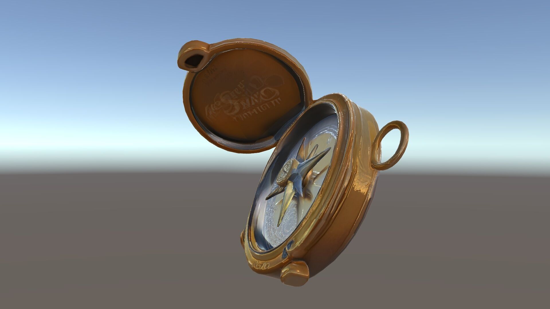 Vintage Brass Compass D Model Pack Low-poly 3D model_14