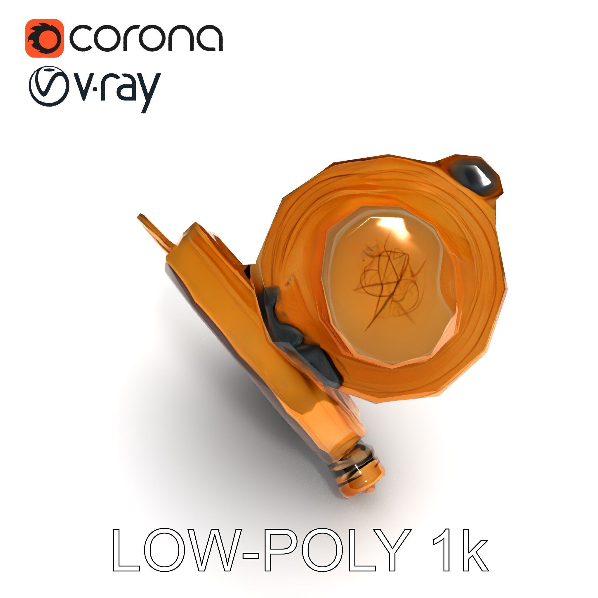 Vintage Brass Compass D Model Pack Low-poly 3D model_25