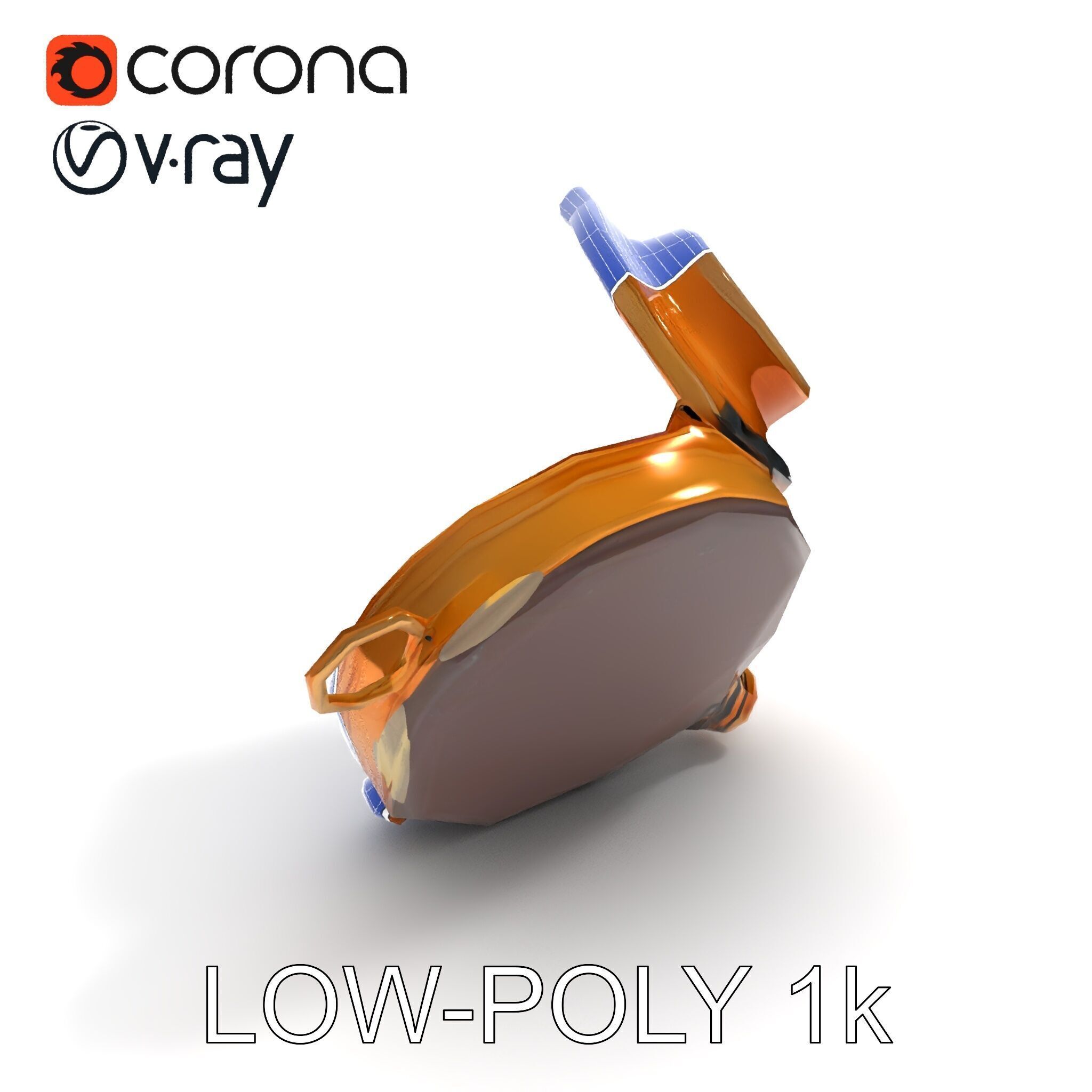 Vintage Brass Compass D Model Pack Low-poly 3D model_12