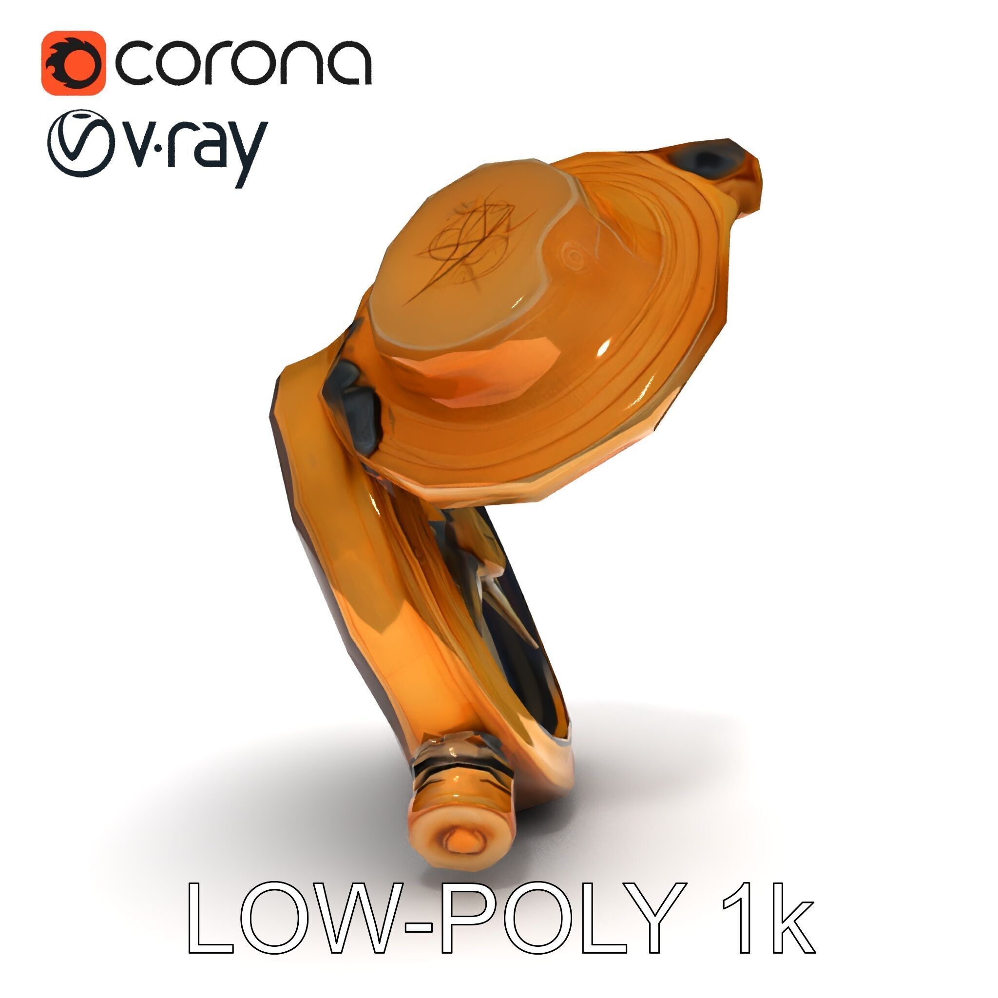 Vintage Brass Compass D Model Pack Low-poly 3D model_31