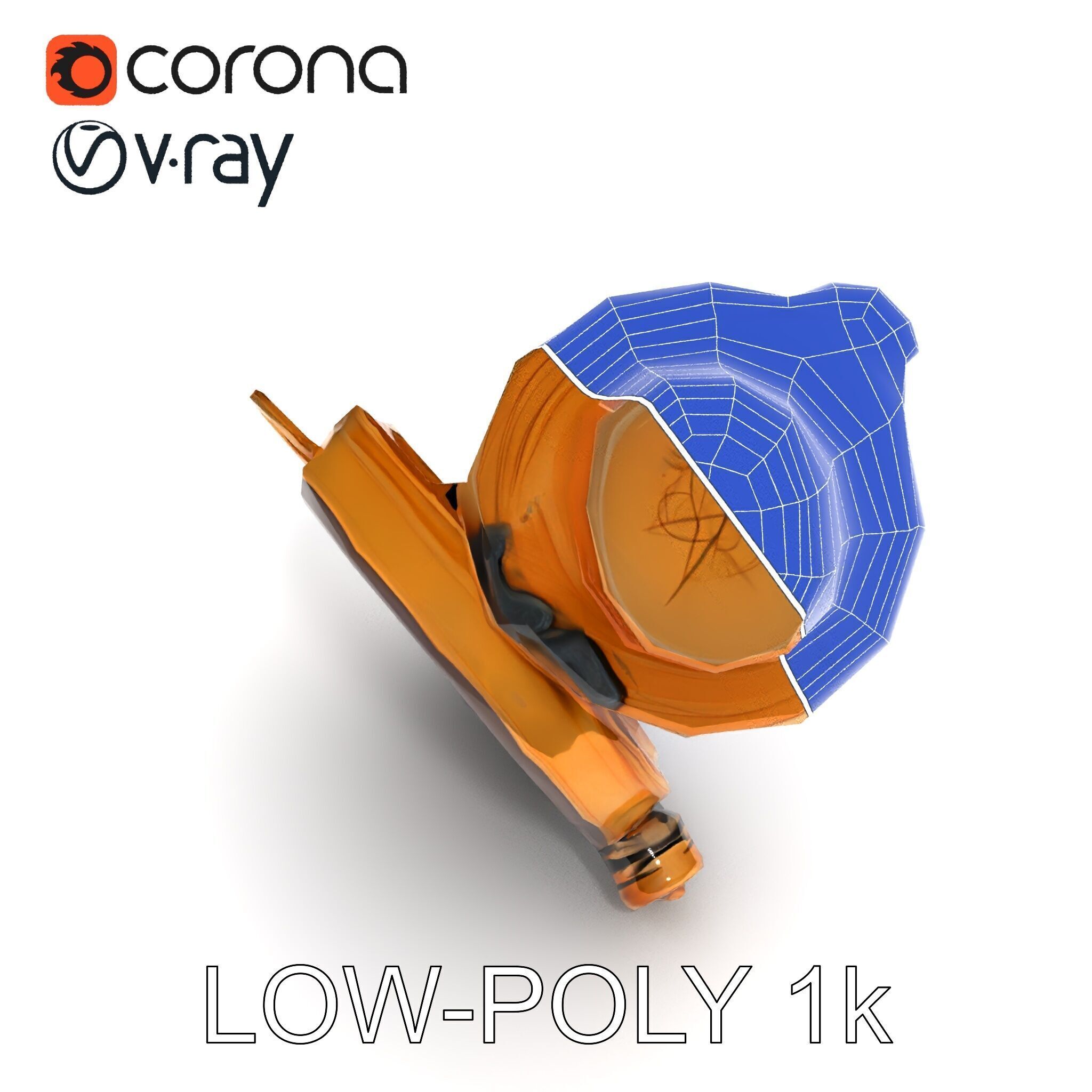 Vintage Brass Compass D Model Pack Low-poly 3D model_28