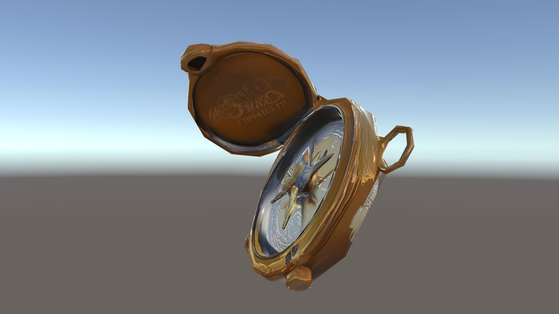 Vintage Brass Compass D Model Pack Low-poly 3D model_9