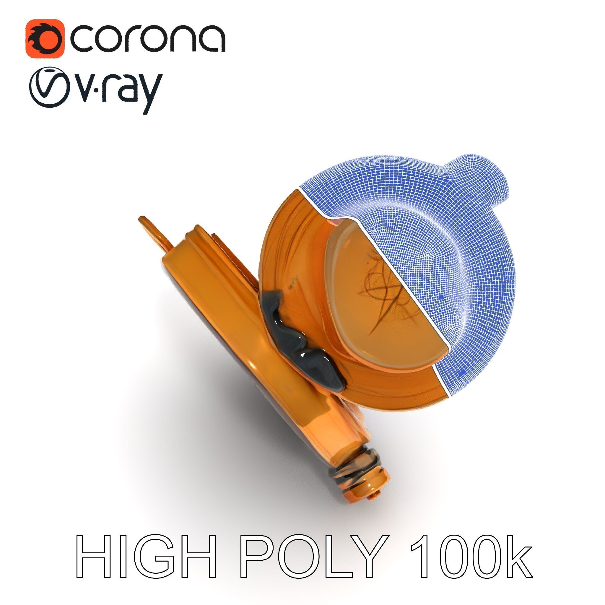 Vintage Brass Compass D Model Pack Low-poly 3D model_32