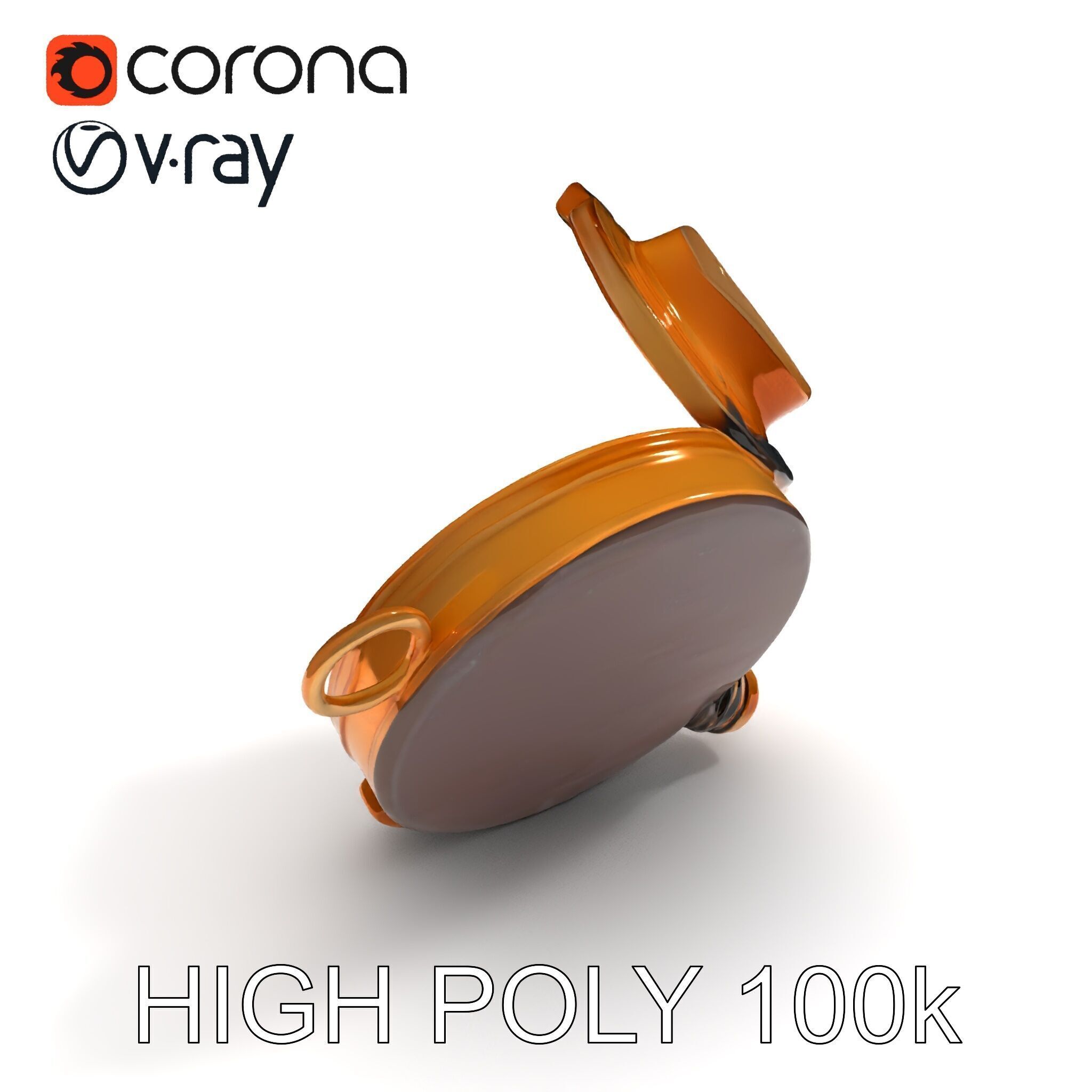Vintage Brass Compass D Model Pack Low-poly 3D model_10