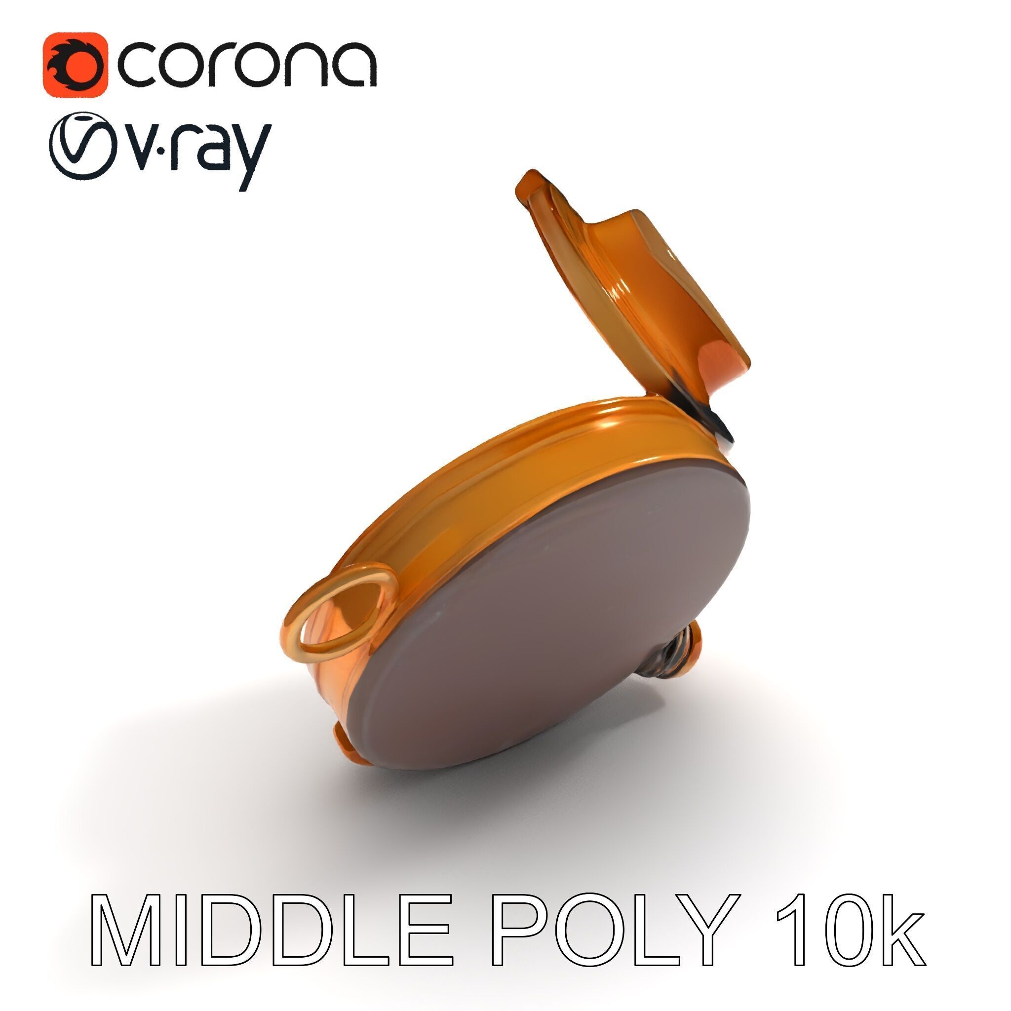 Vintage Brass Compass D Model Pack Low-poly 3D model_11