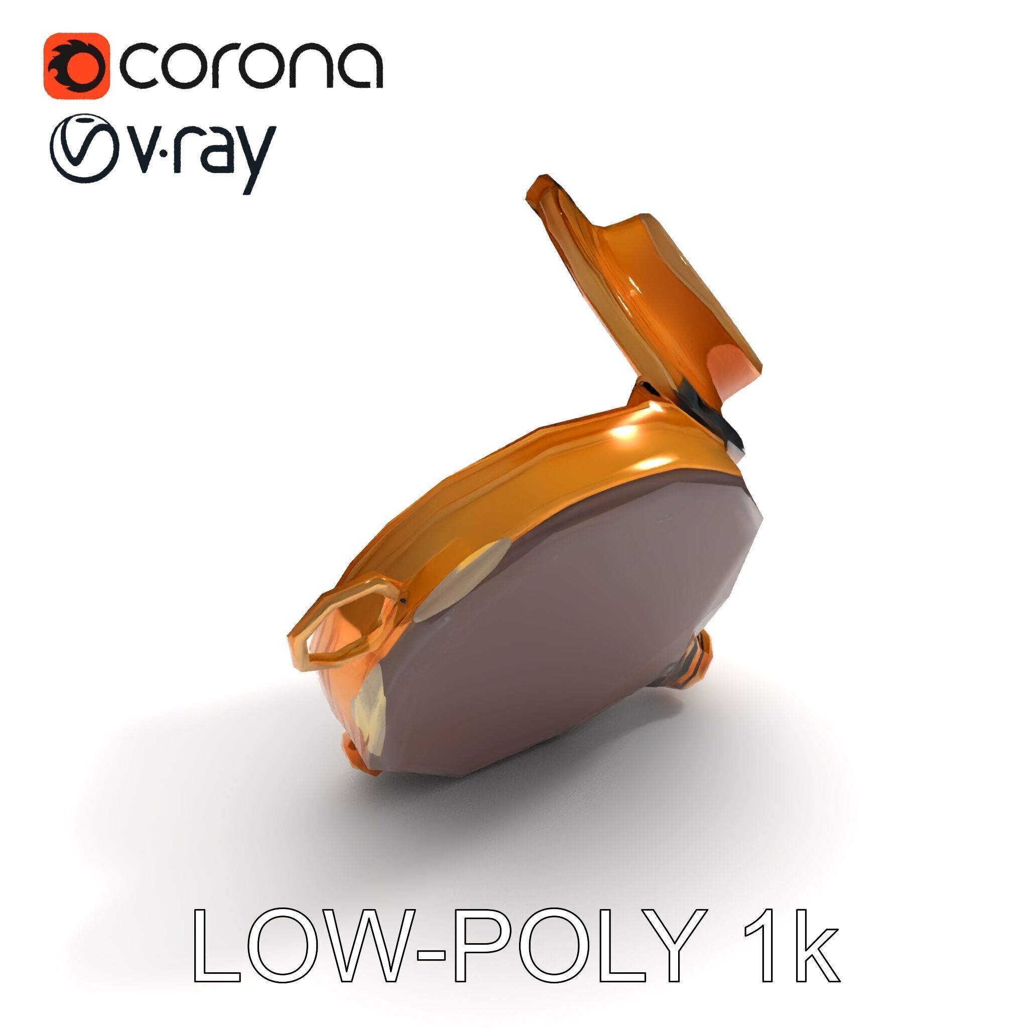 Vintage Brass Compass D Model Pack Low-poly 3D model_34