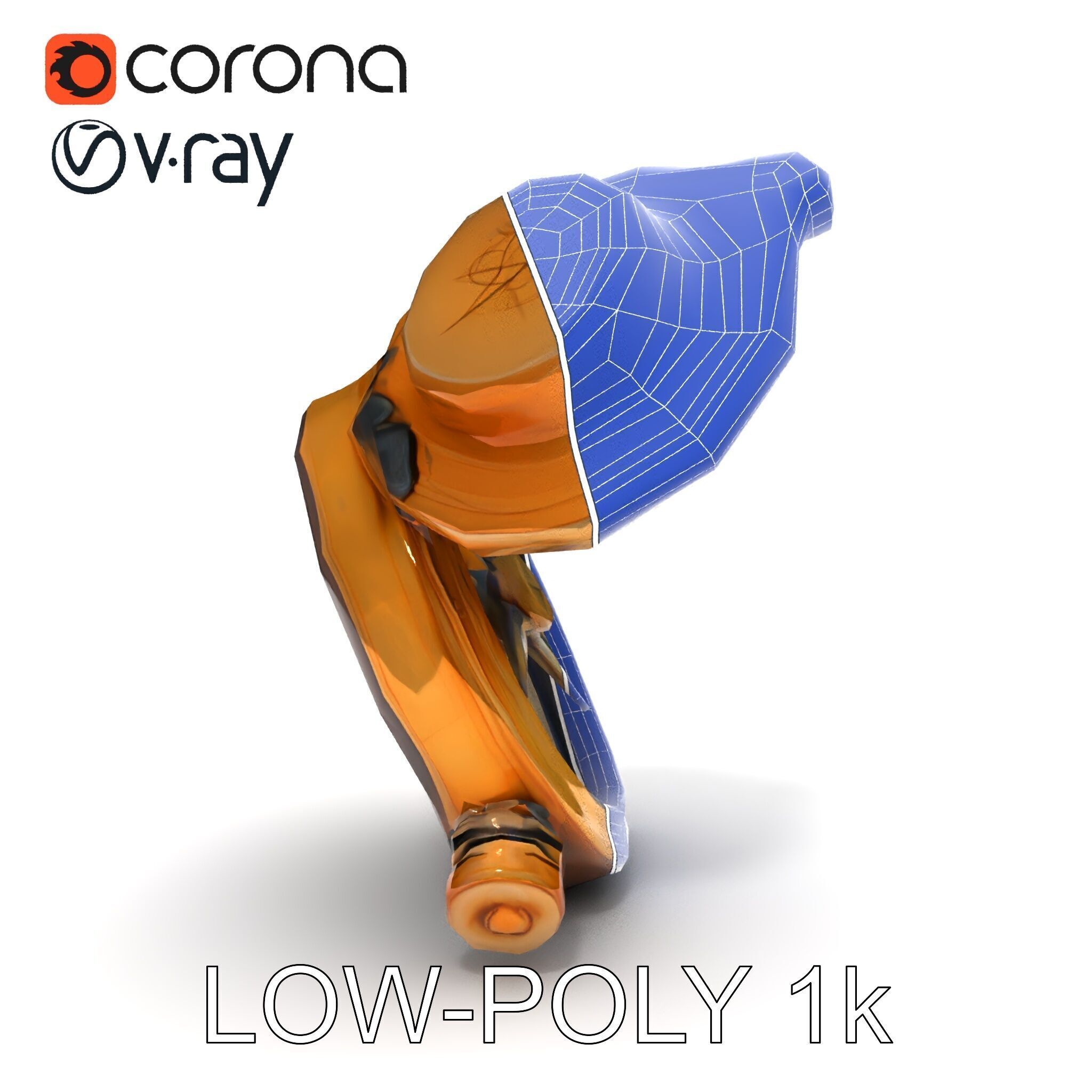 Vintage Brass Compass D Model Pack Low-poly 3D model_17