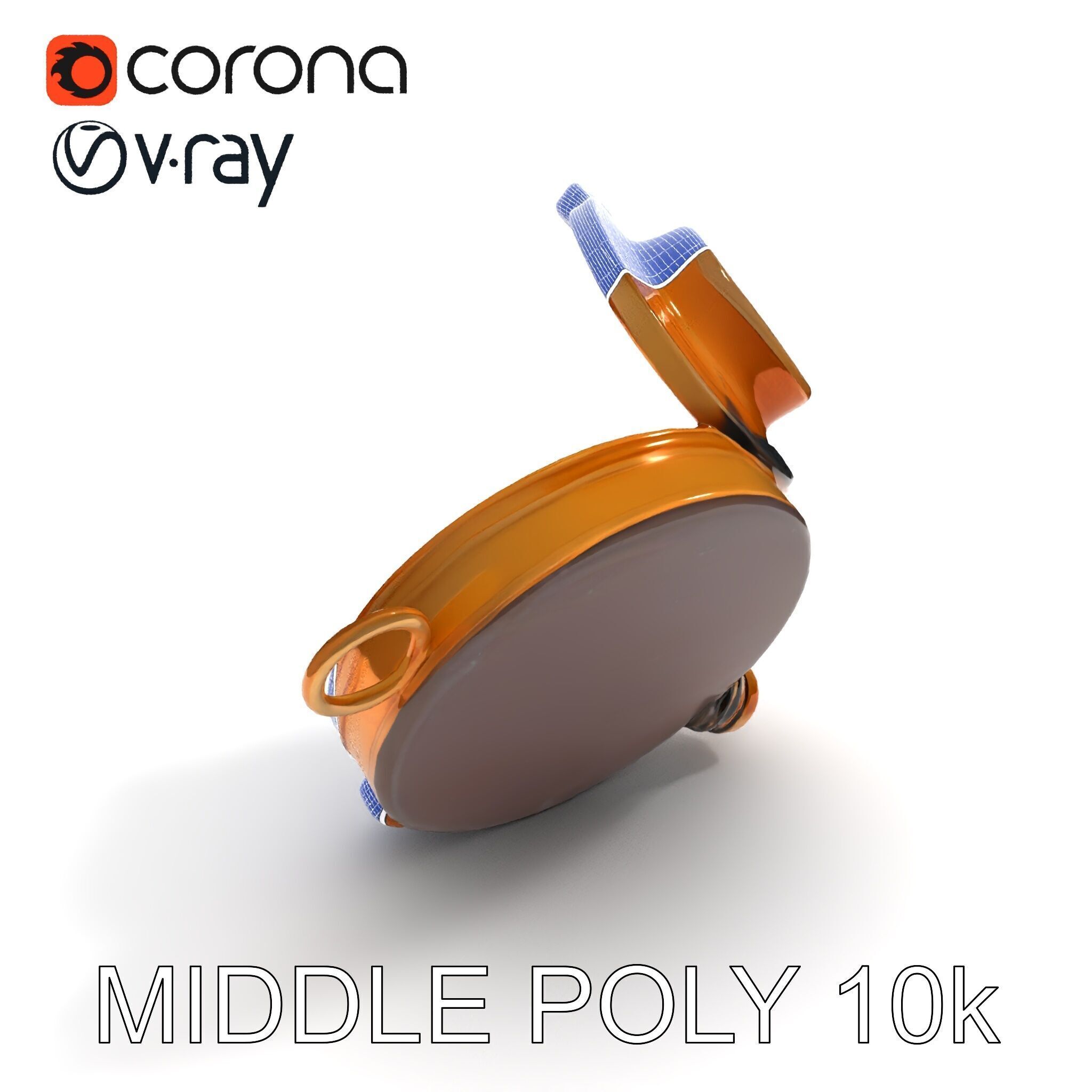 Vintage Brass Compass D Model Pack Low-poly 3D model_8