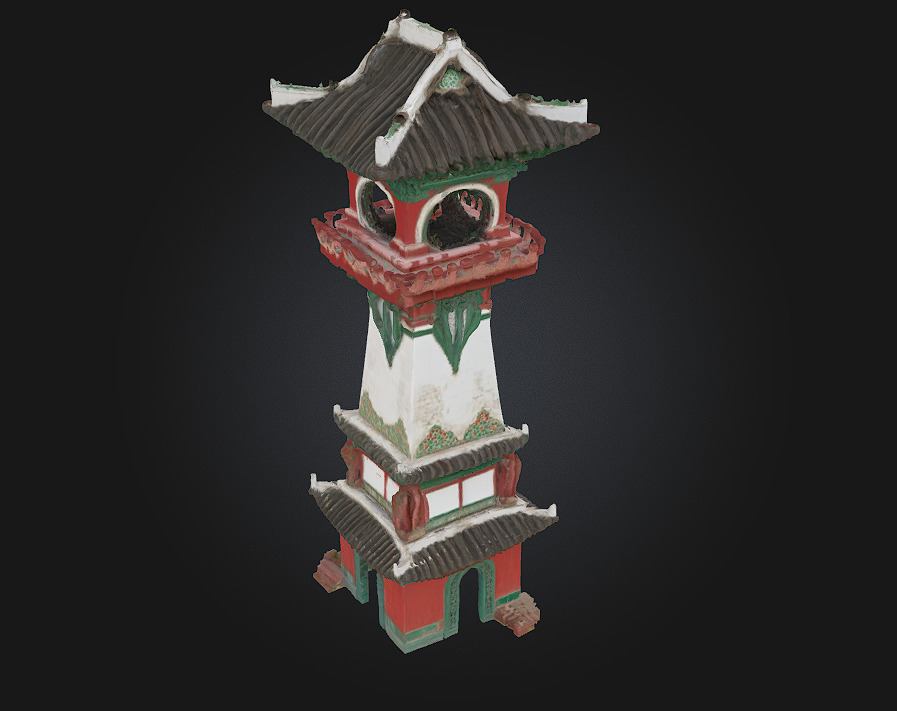 Pagoda Clock Tower Eastern Elegance Meets Timeless Design 3D model_4