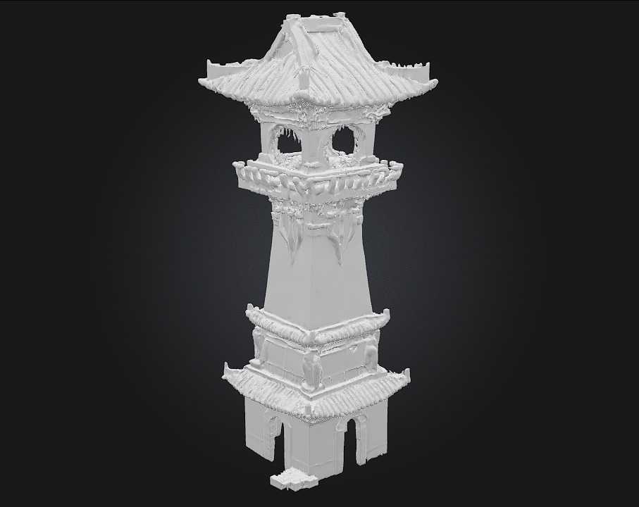 Pagoda Clock Tower Eastern Elegance Meets Timeless Design 3D model_7