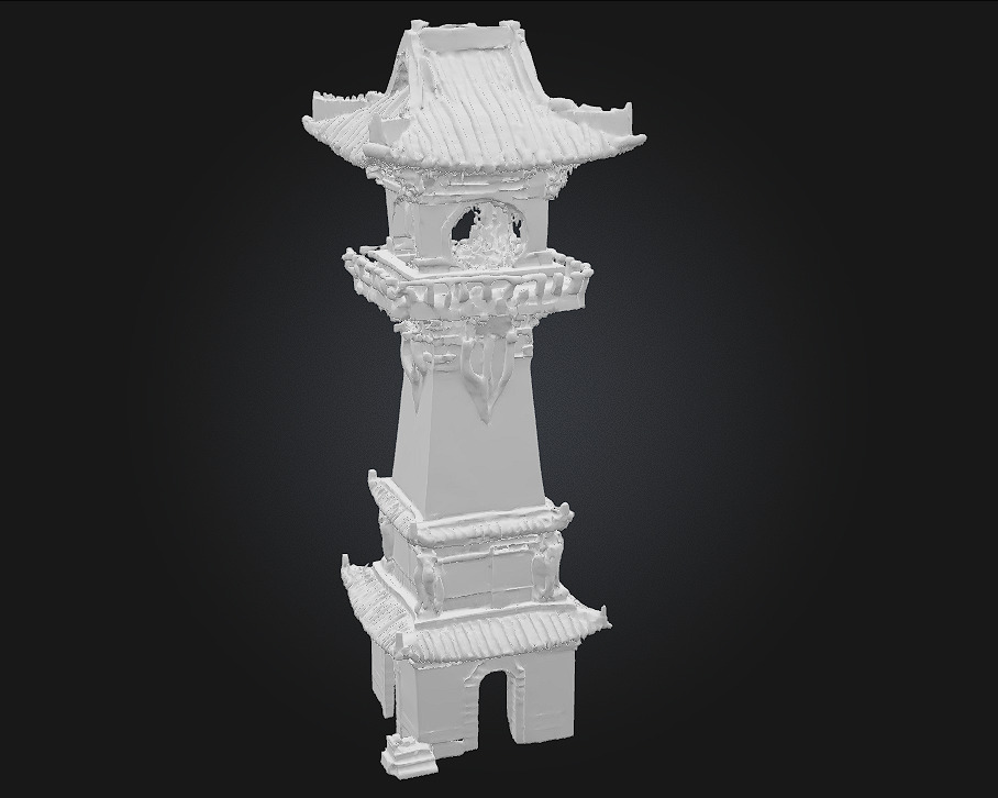 Pagoda Clock Tower Eastern Elegance Meets Timeless Design 3D model_5