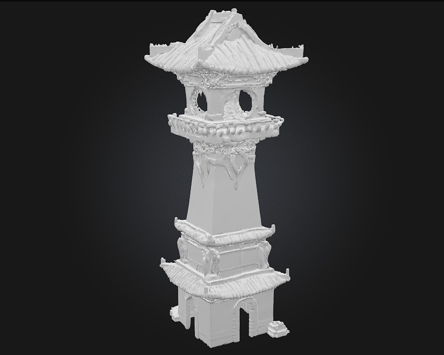 Pagoda Clock Tower Eastern Elegance Meets Timeless Design 3D model_6