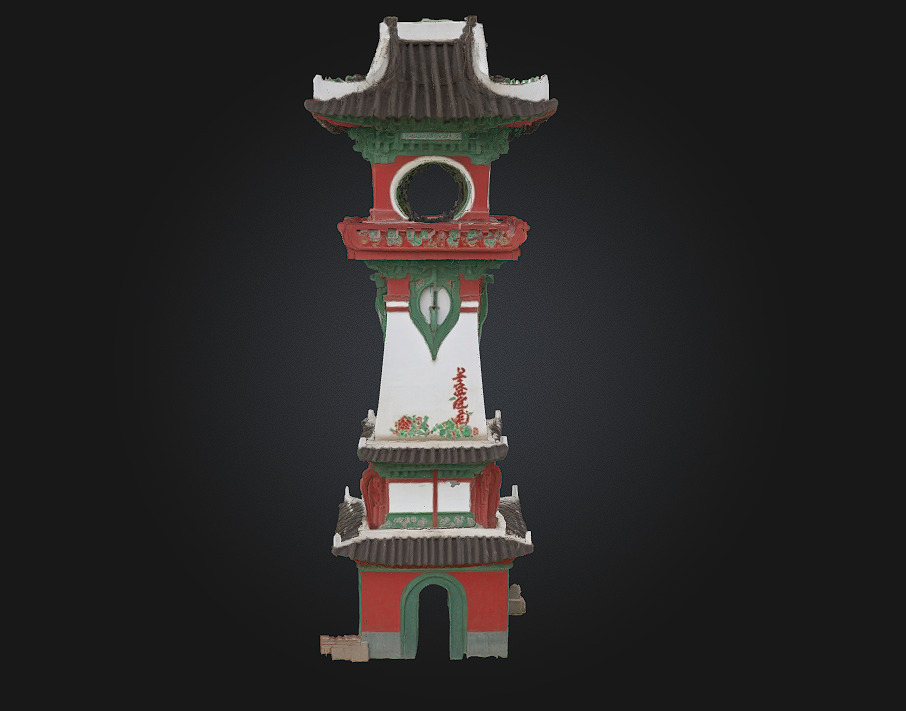 Pagoda Clock Tower Eastern Elegance Meets Timeless Design 3D model_2