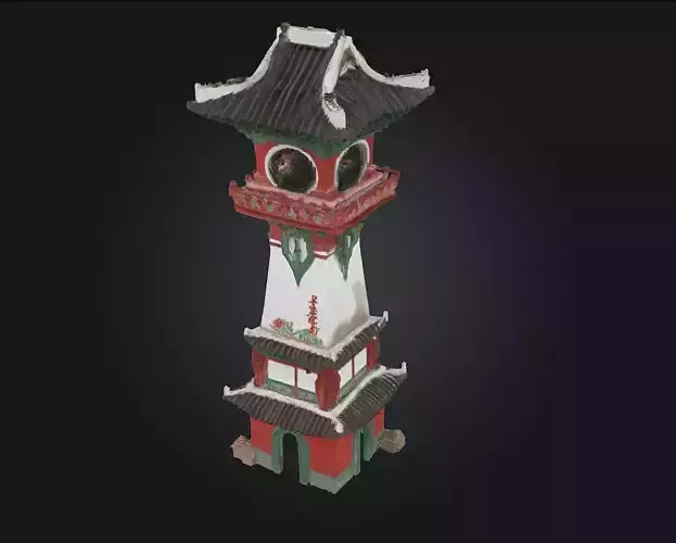 Pagoda Clock Tower  Eastern Elegance Meets Timeless Design