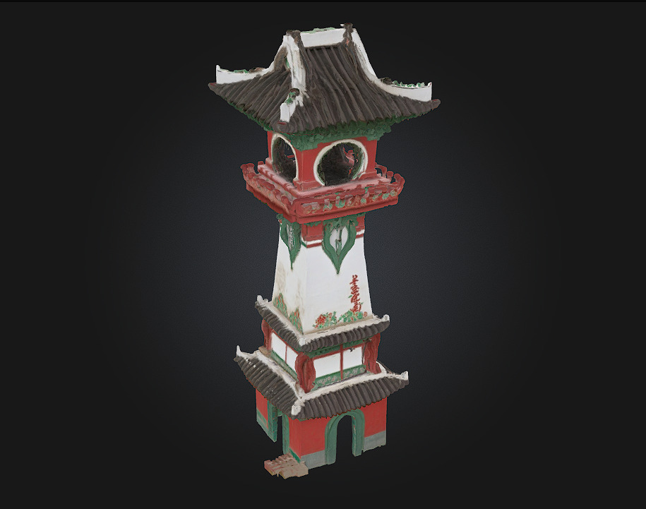 Pagoda Clock Tower Eastern Elegance Meets Timeless Design 3D model_1