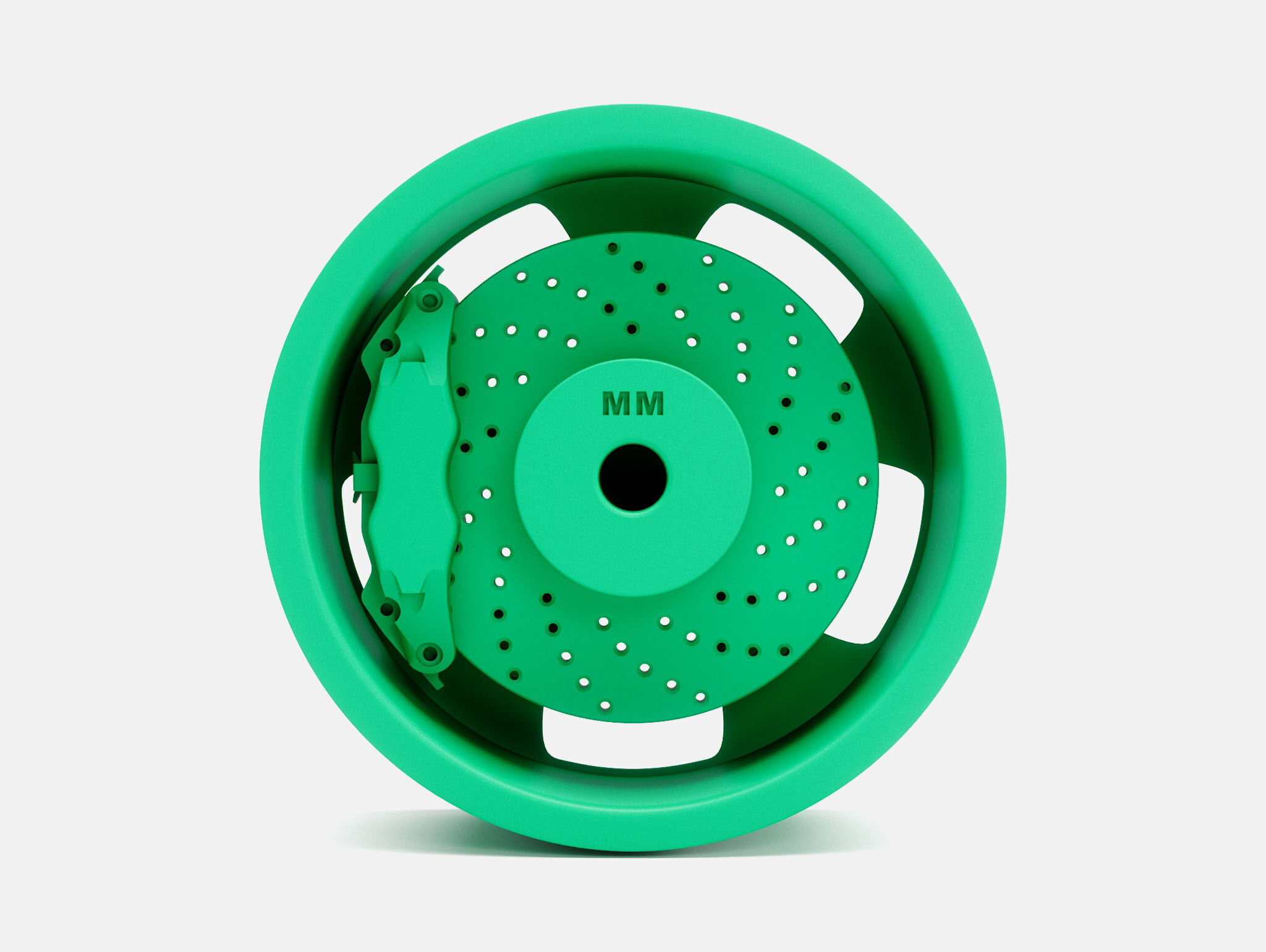 20x10 American Racing Gasser Wheel and Brake 3D print model_4