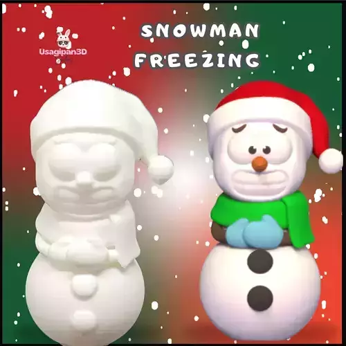 Snowman Freezing 3D print model Snowman Freezing 3D print model
