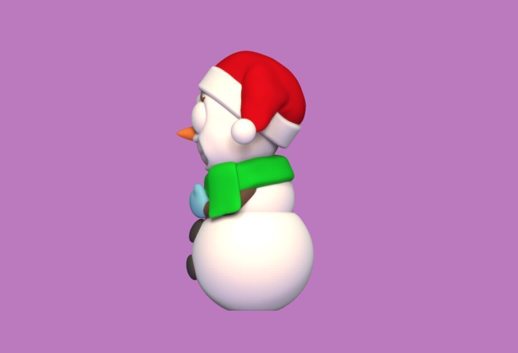 Snowman Freezing 3D print model_3