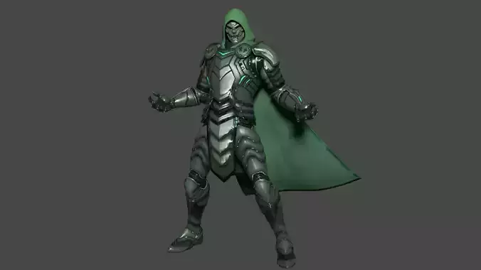 Doctor Doom Low-poly 3D model
