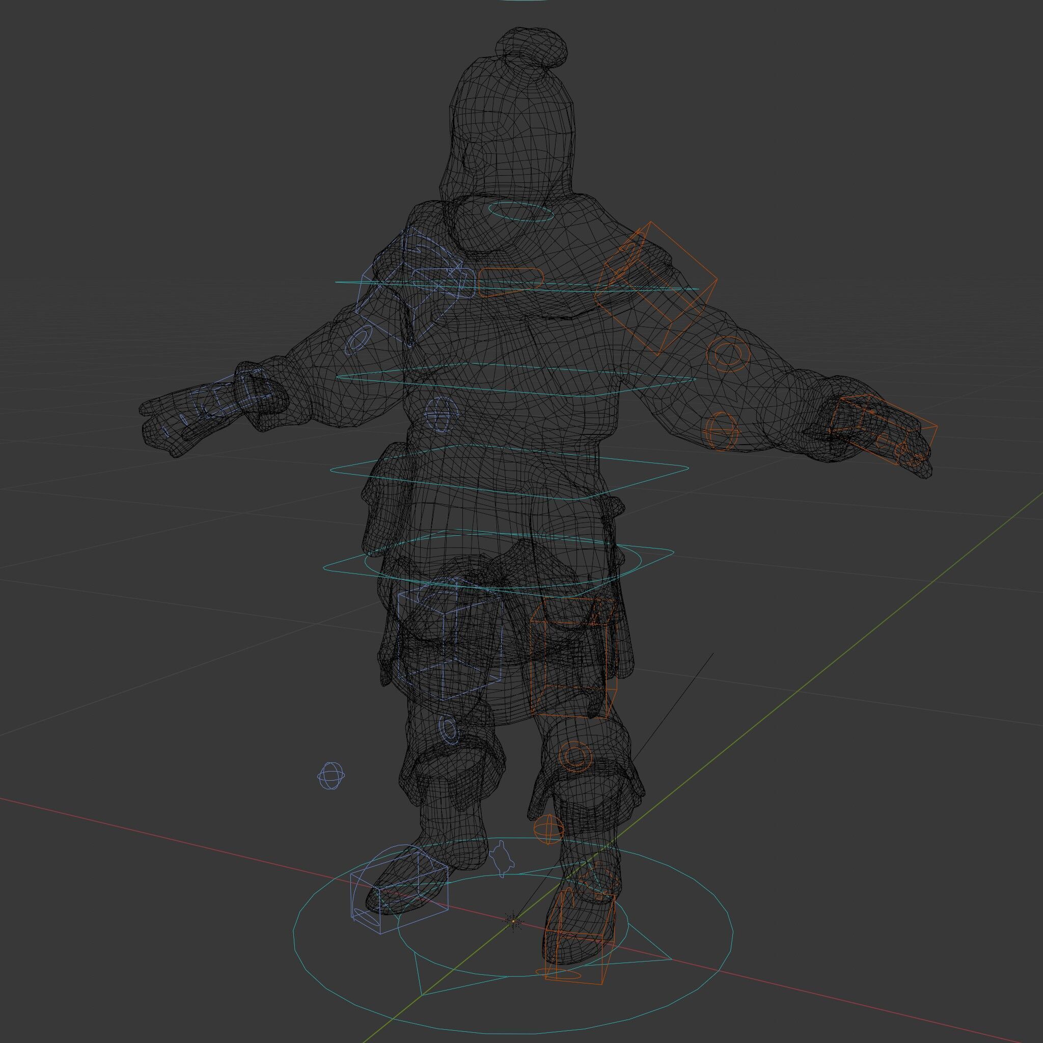 Elderly Medieval Wanderer with Beard and Rugged Attire D Model Low-poly 3D model_33