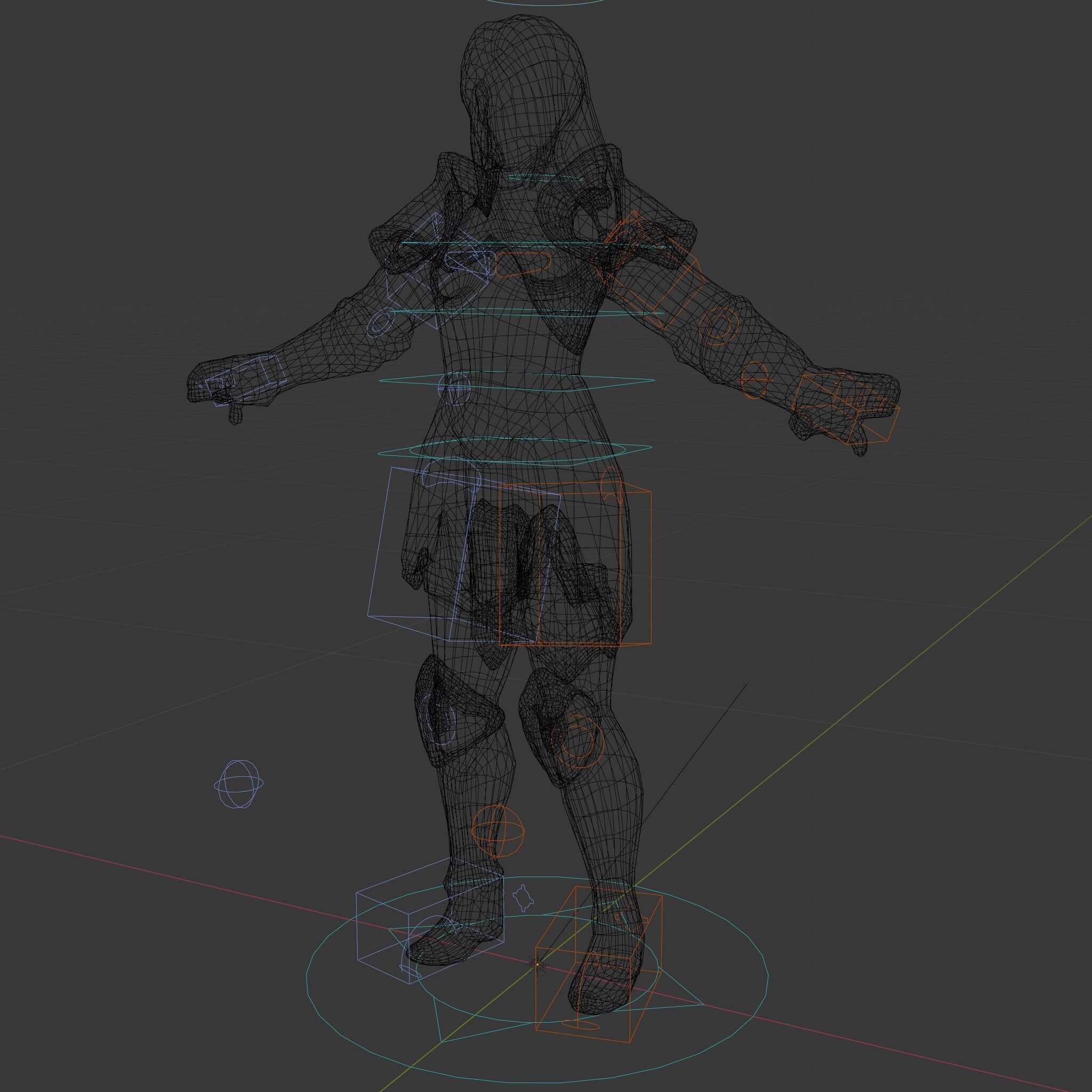 Valiant Female Warrior D Model  Armor Rigged GameReady Low-poly 3D model_28