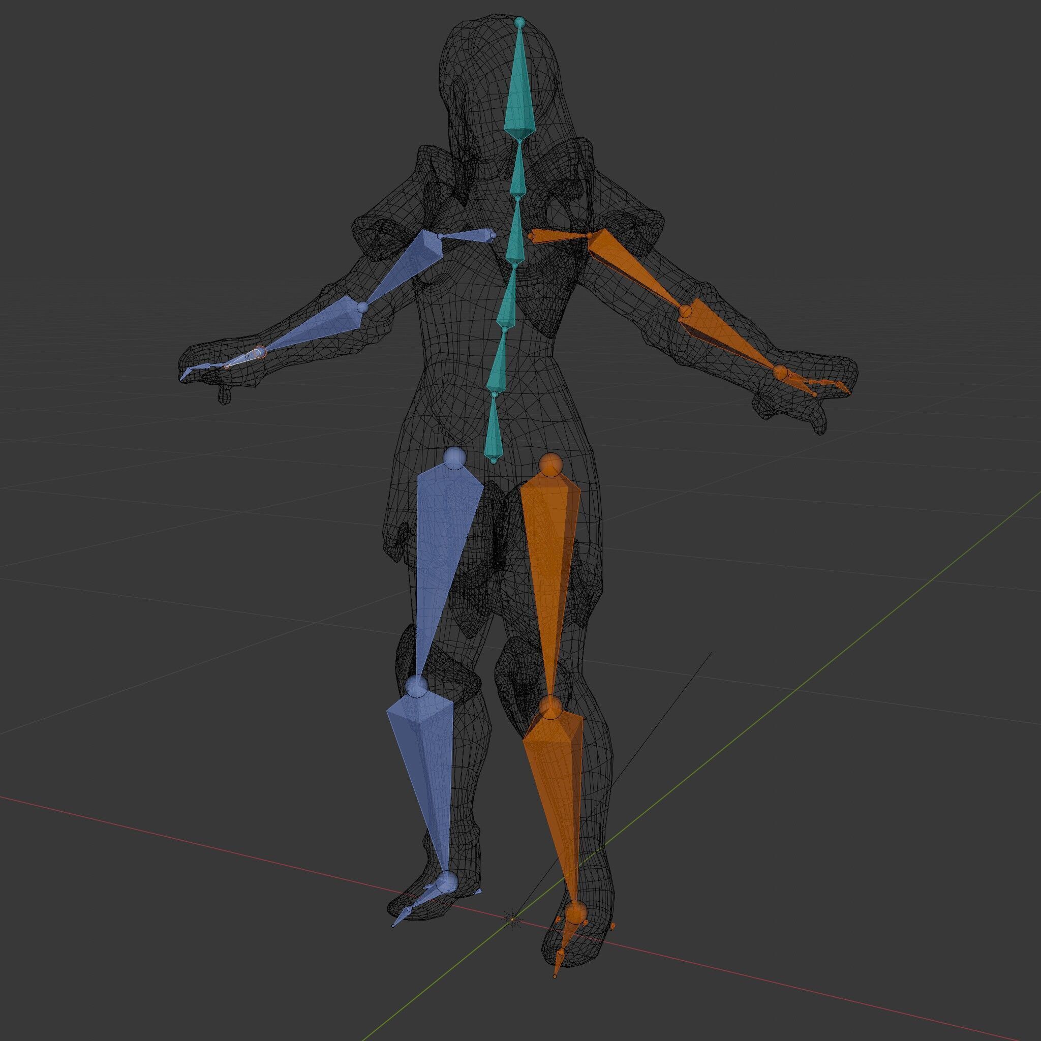 Valiant Female Warrior D Model  Armor Rigged GameReady Low-poly 3D model_37