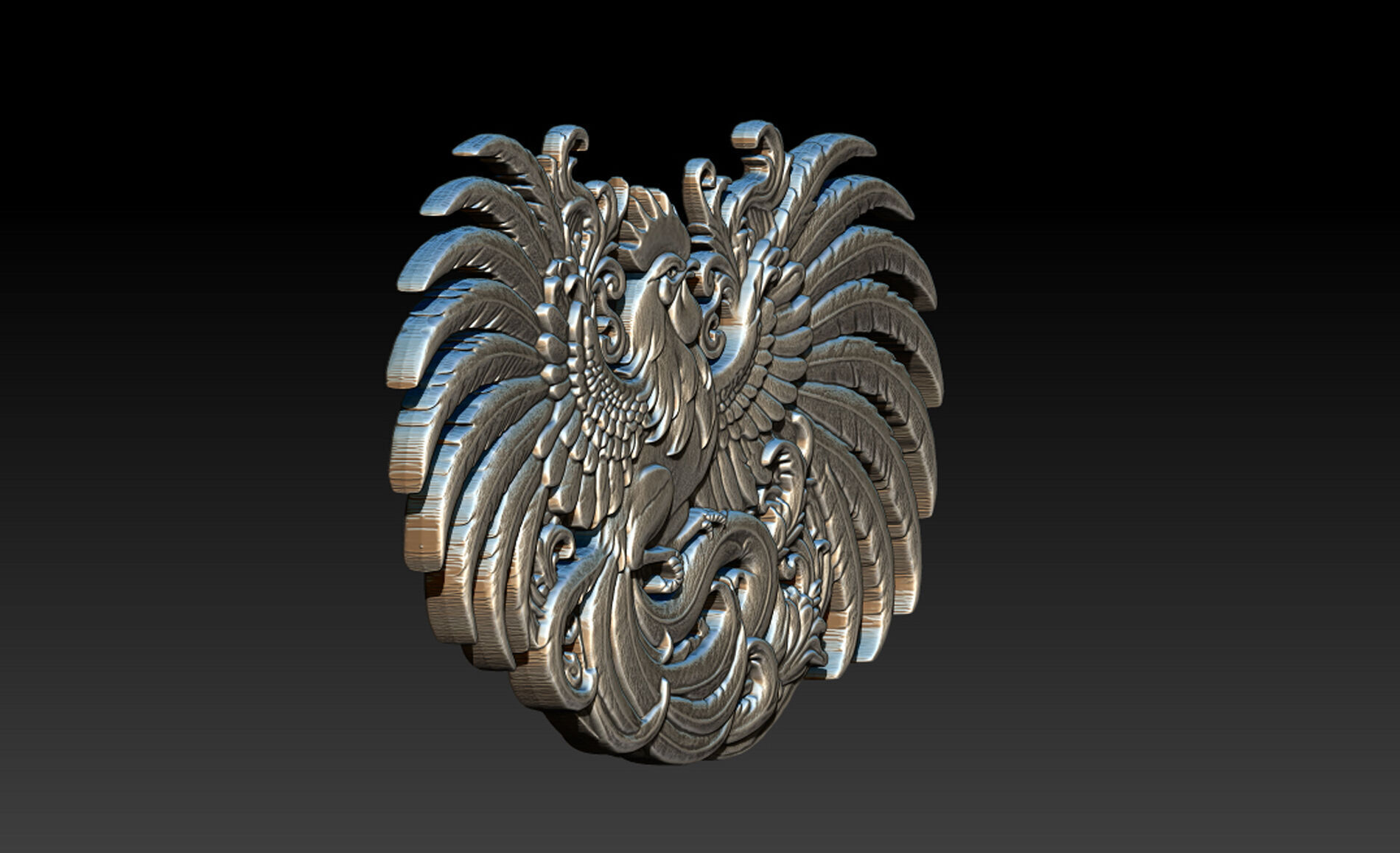 Cockfighting Pendant Jewelry 3D print model_11