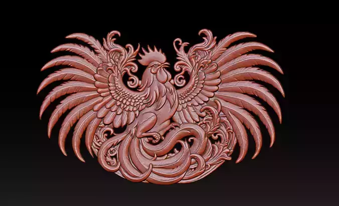 Cockfighting Pendant Jewelry 3D print model