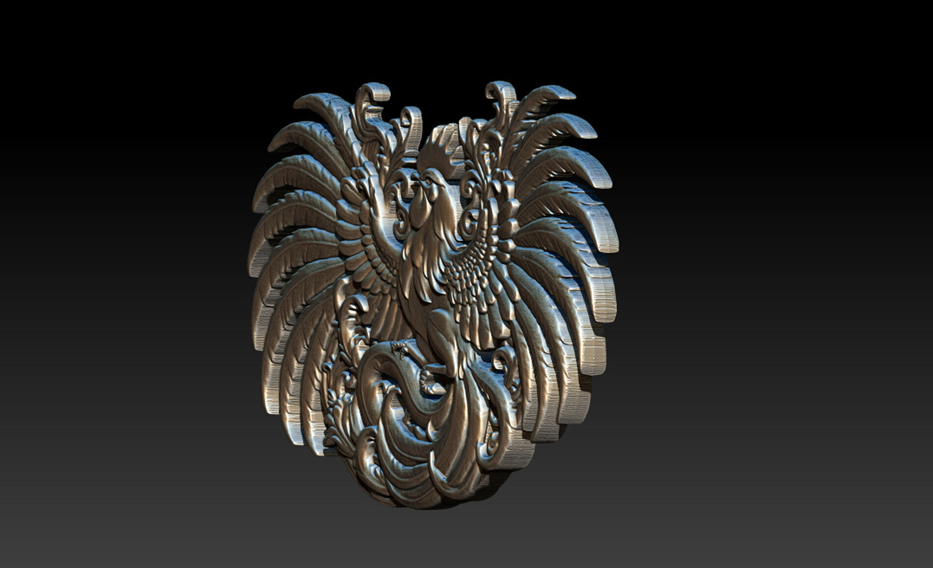 Cockfighting Pendant Jewelry 3D print model_10