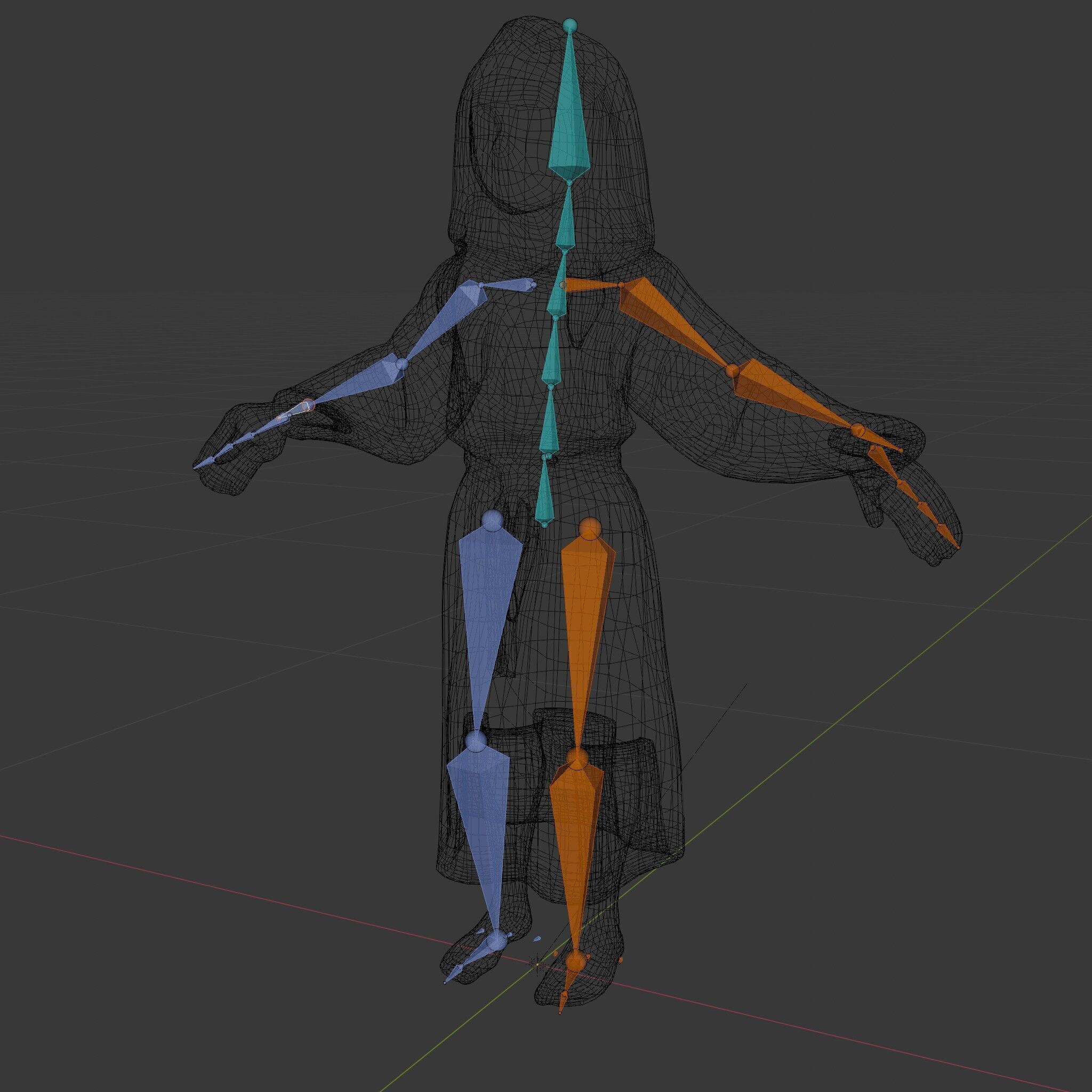 Medieval Peasant Girl D Model with PBR Textures Low-poly 3D model_29