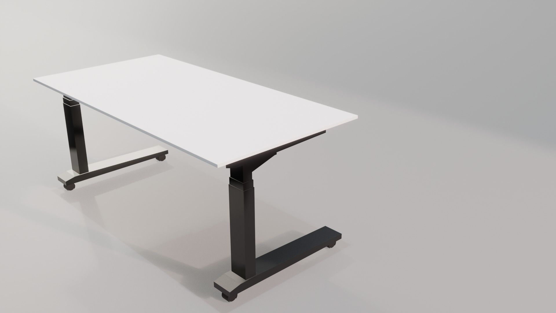 Standing Desk - Animated Low-poly 3D model_2