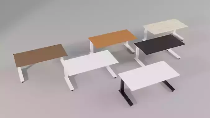 Standing Desk - Animated Low-poly 3D model