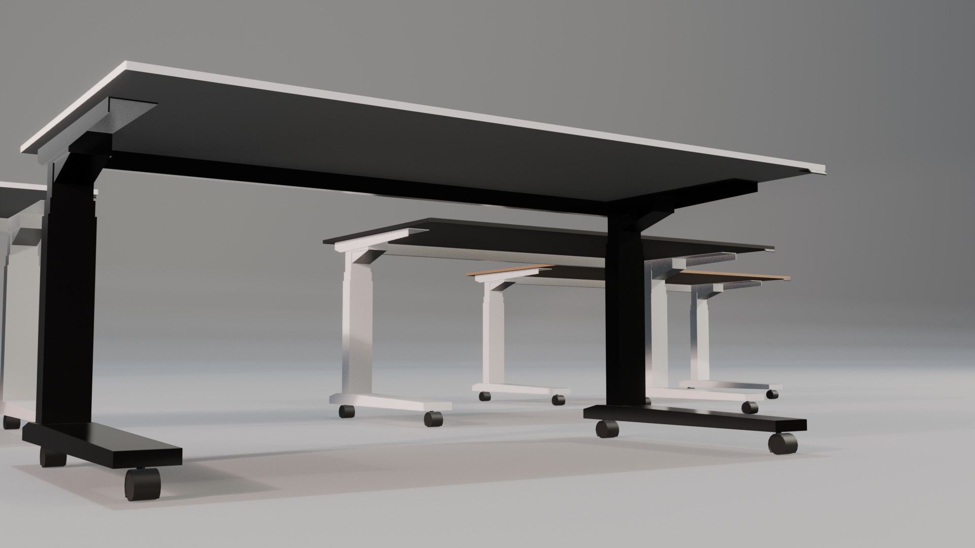 Standing Desk - Animated Low-poly 3D model_3